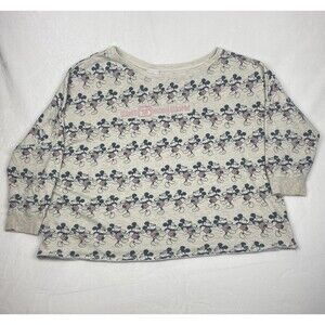 Disney Mickey Mouse Graphic Print Sweater Womens 3X Sweatshirt Pullover